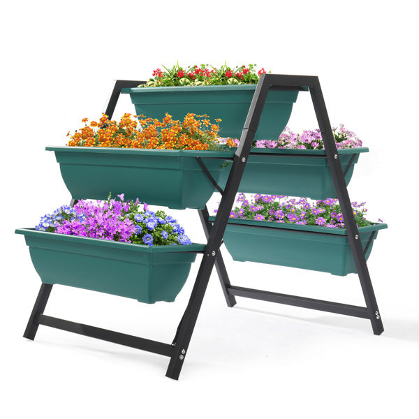5 Floors Trapezoidal Green Flower Inkedjoy