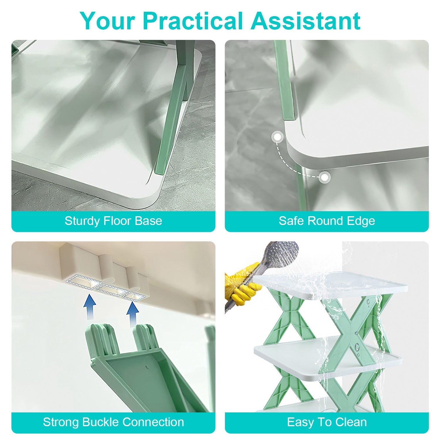 1Pc 9Tier Narrow Entryway Shoe Rack Plastic Vertical Organizer Space Inkedjoy