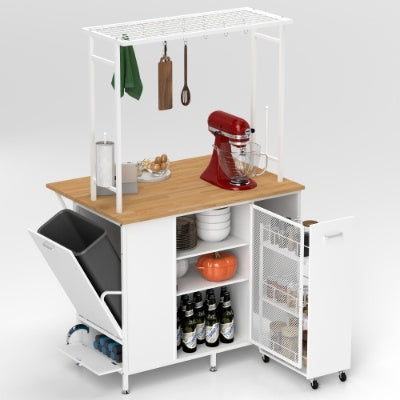 Kitchen Island With Storage Space White Inkedjoy