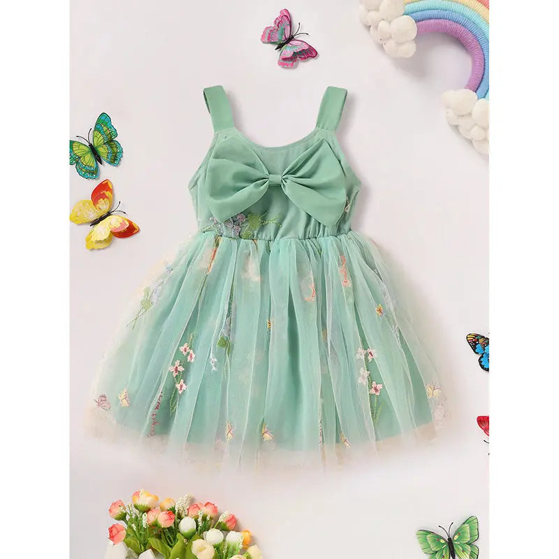 Toddler Girl Sleeveless Floral Sundress Inkedjoy
