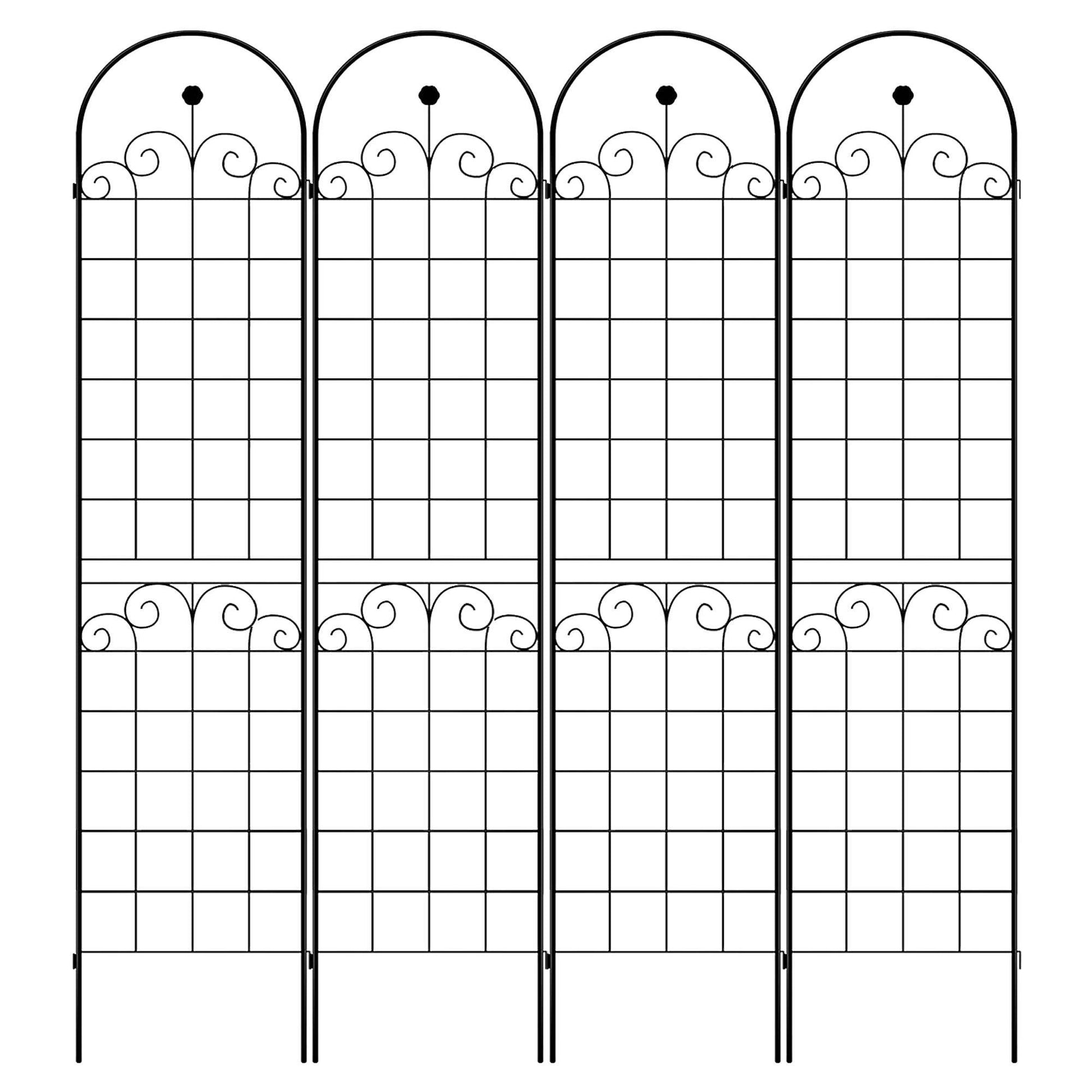 4 Pack Metal Garden Trellis For Climbing Plants Outdoor Netting Trellis Inkedjoy