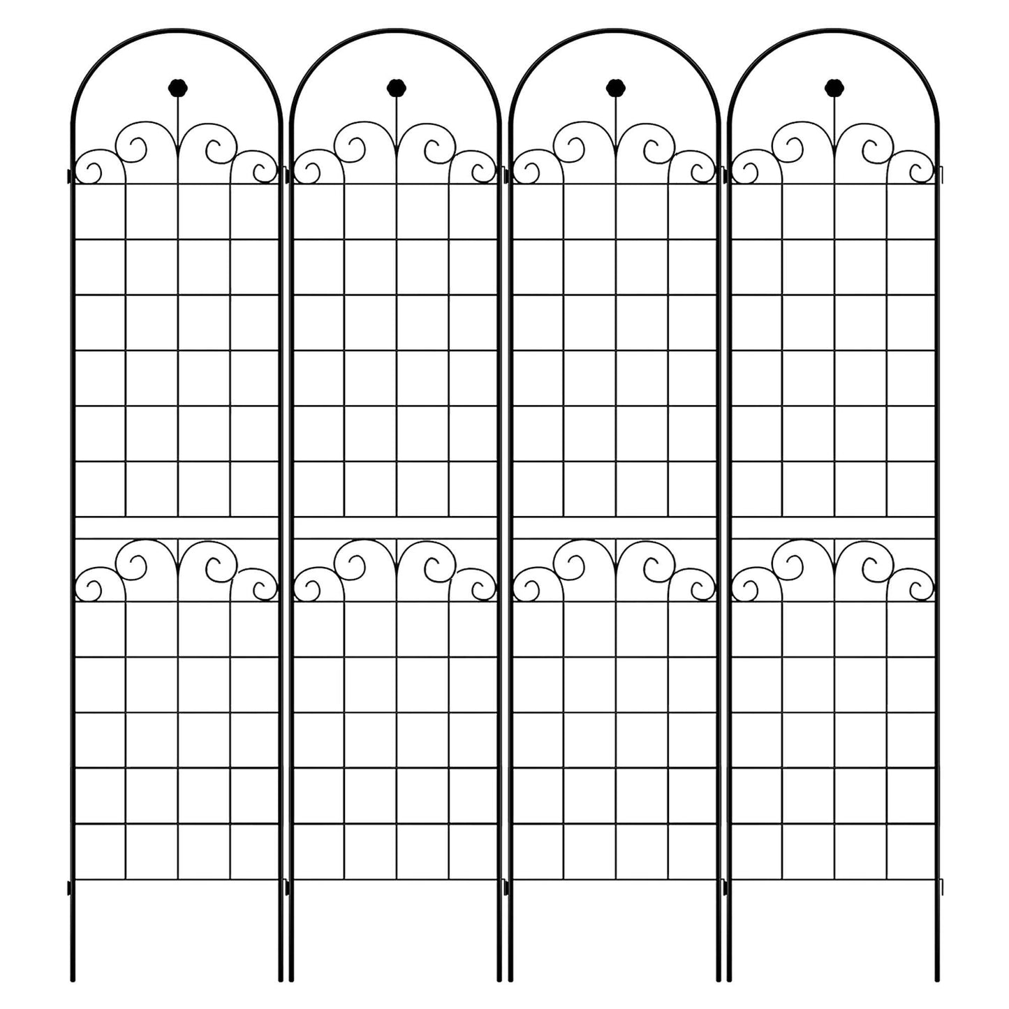 4 Pack Metal Garden Trellis For Climbing Plants Outdoor Netting Trellis Inkedjoy