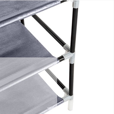 Non Woven Shoe Cabinet With 10 Layers Widened - Gray Inkedjoy