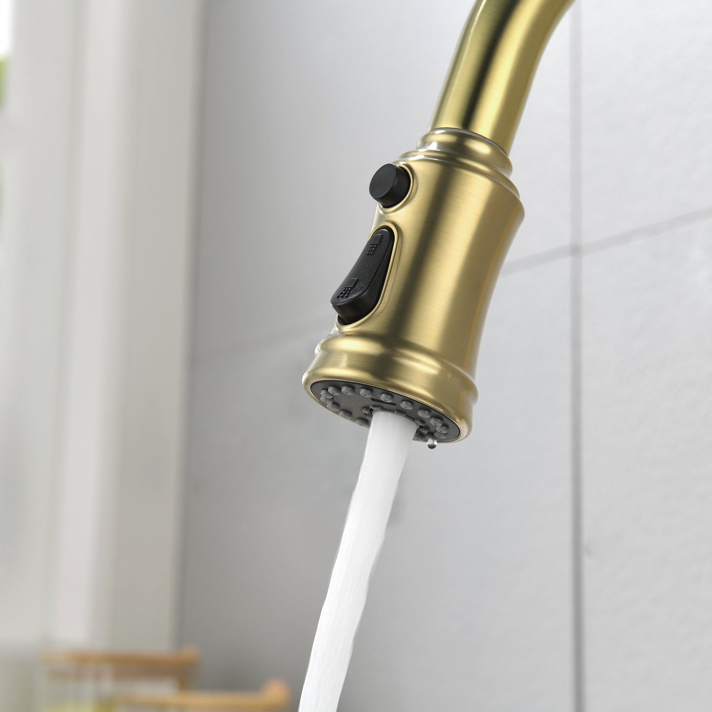 Single Handle High  Pull Out Kitchen Faucet- Stainless Steel Ohberri