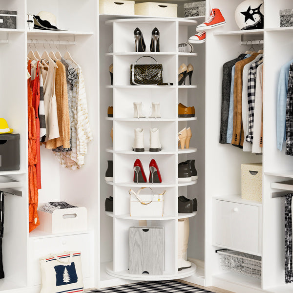 7-story Rotating Shoe Rack Inkedjoy