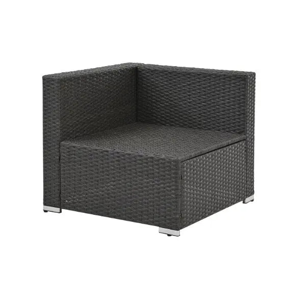 Patio Furniture PE Rattan And Tempered Glass Table My Store
