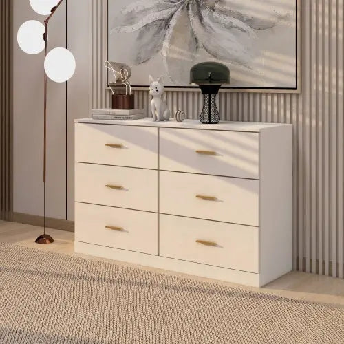 Modern White 6-drawer Dresser My Store