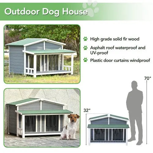 Large Wooden Dog House My Store