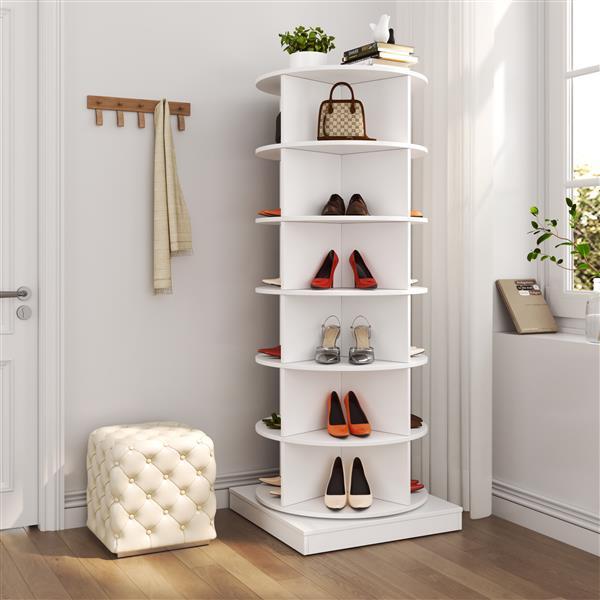 360 Rotating Shoe Cabinet 6 Floors Inkedjoy