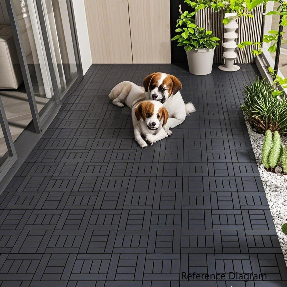 Waterproof, Wear-resistant, DIY Assembly, Garden, Courtyard, Balcony,plastic Flooring Inkedjoy