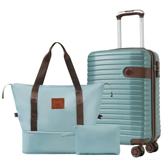 New Luggage Set With 3 ABS Hard Shells Inkedjoy