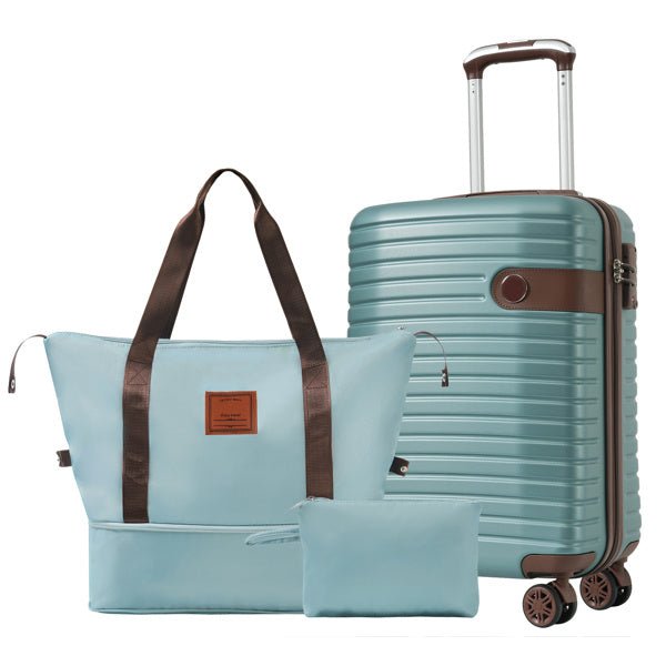 New Luggage Set With 3 ABS Hard Shells Inkedjoy