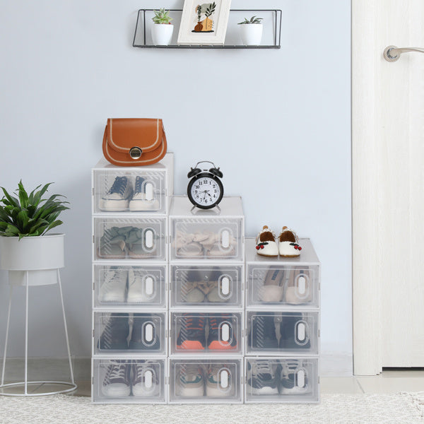 12pcs White Shoe Box Plastic Inkedjoy