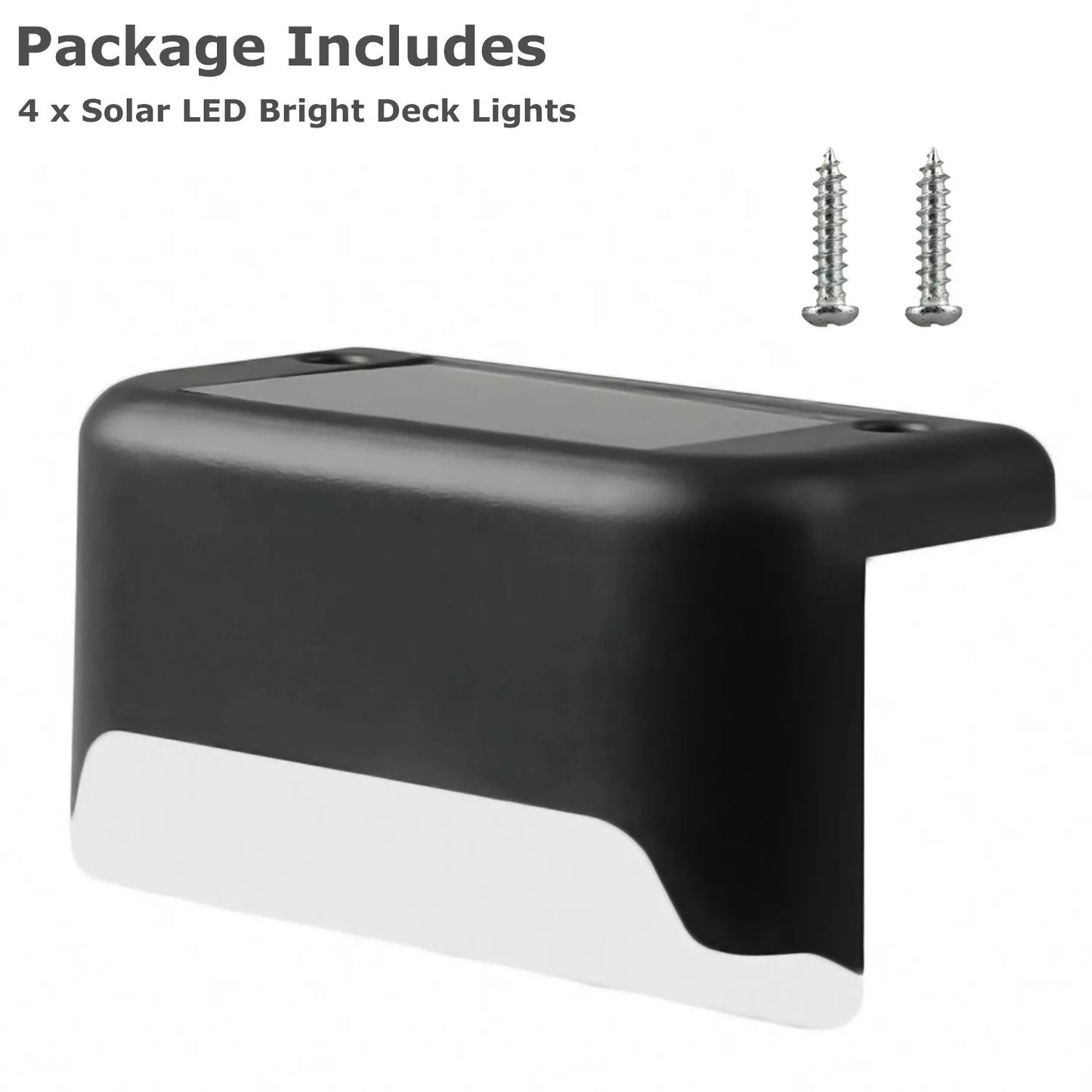 4 Solar LED Bright Deck Lights Ohberri