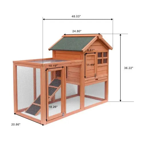 Easy To Assemble Wooden Rabbit House Chicken Coop My Store