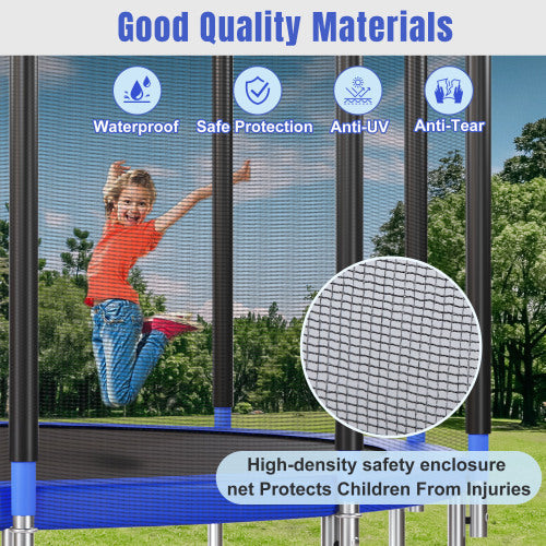 16FT Trampoline For Kids With Safety Enclosure Net, Basketball Hoop And Ladder My Store