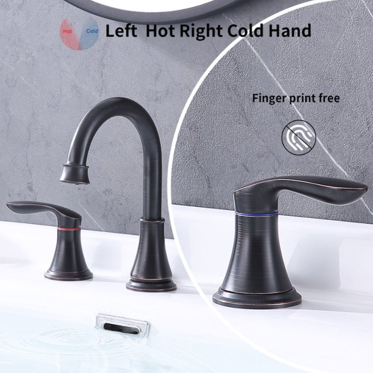 8 Inch Wide Bathroom Sink Faucet -Bronze Ohberri
