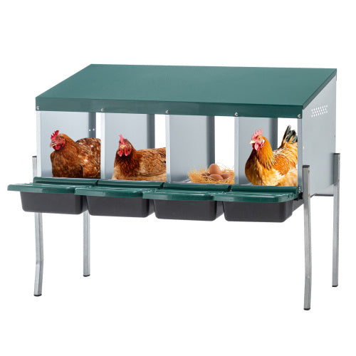 4-Hole Chicken Nest, With Legs And Cover To Protect Eggs,Green Inkedjoy