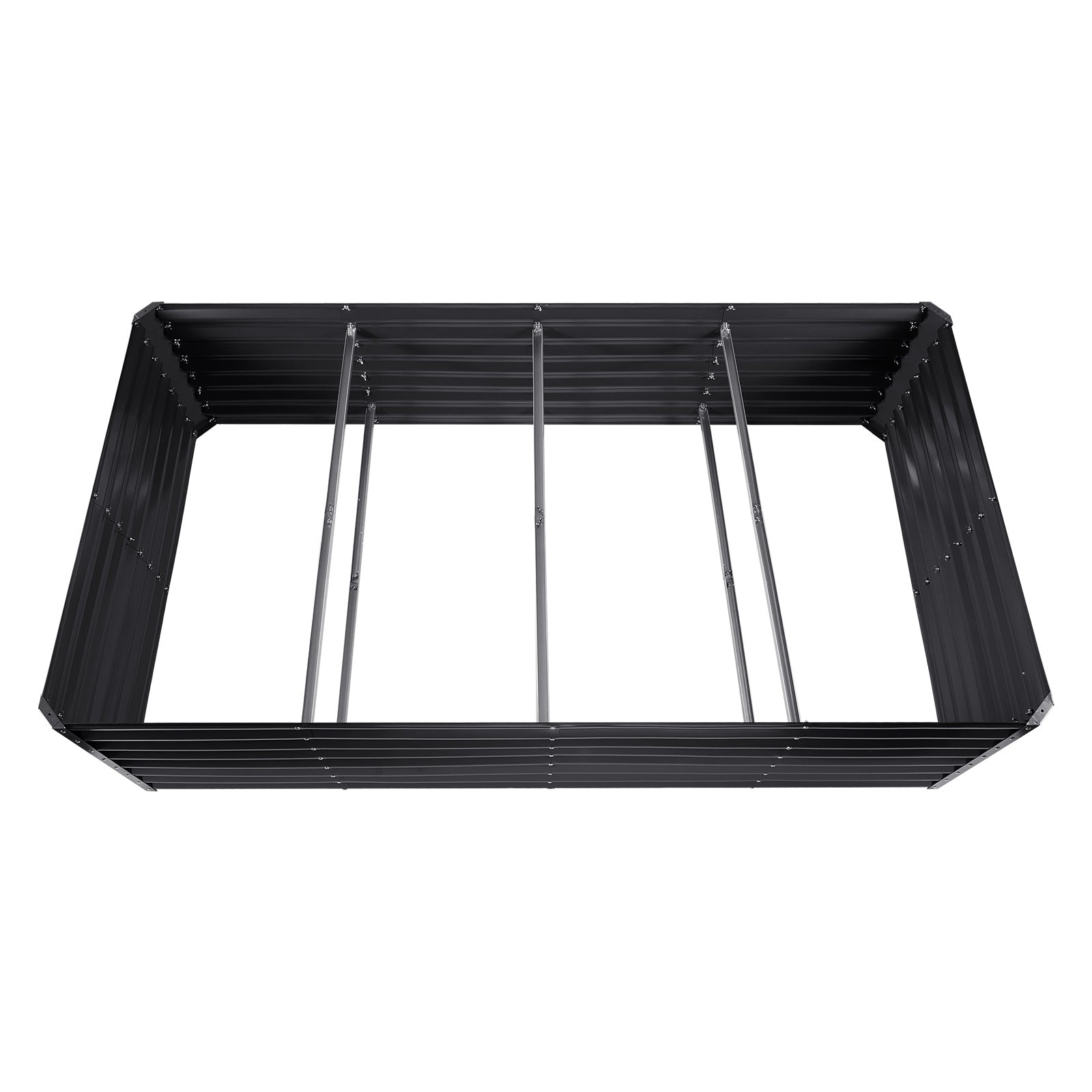 Galvanized Raised Garden Bed Planter Box 94.5x47.2x23.6inch Flower Vegetable Inkedjoy