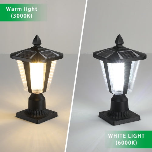 Solar Pillar Headlights With Dimmable LEDs 1-pack My Store