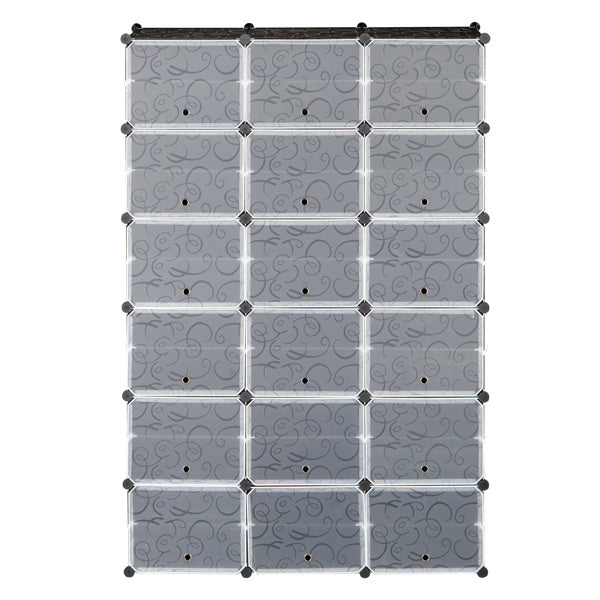 3 Rows, 12 Layers, 36 Compartments Plastic Shoe Box Storage Rack Inkedjoy