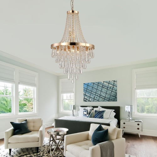 Golden Crystal Chandelier Inkedjoy