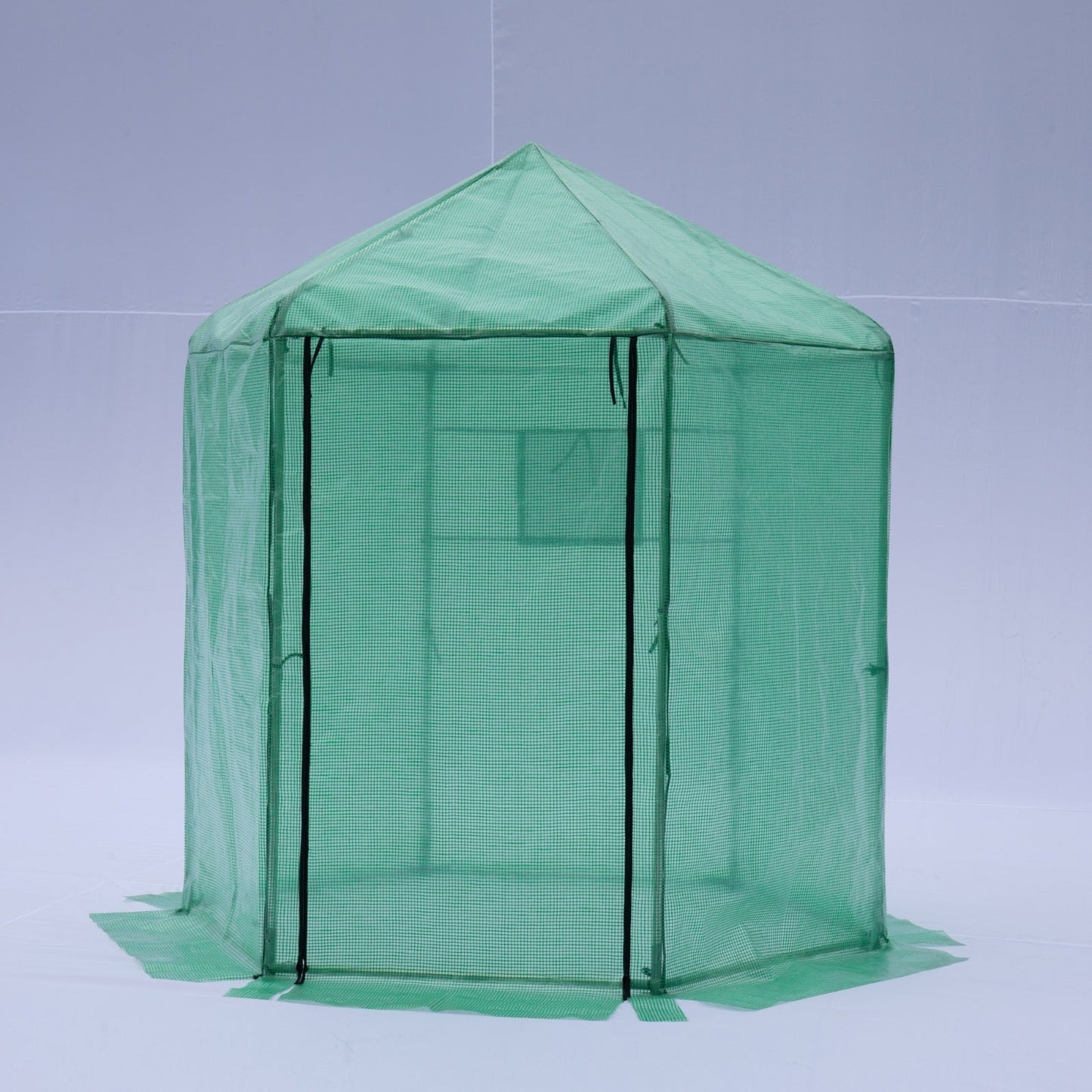 Walk-in Greenhouse Hexagonal Upgrade Reinforced Frame Heavy Duty Plastic Greenhouse Ohberri