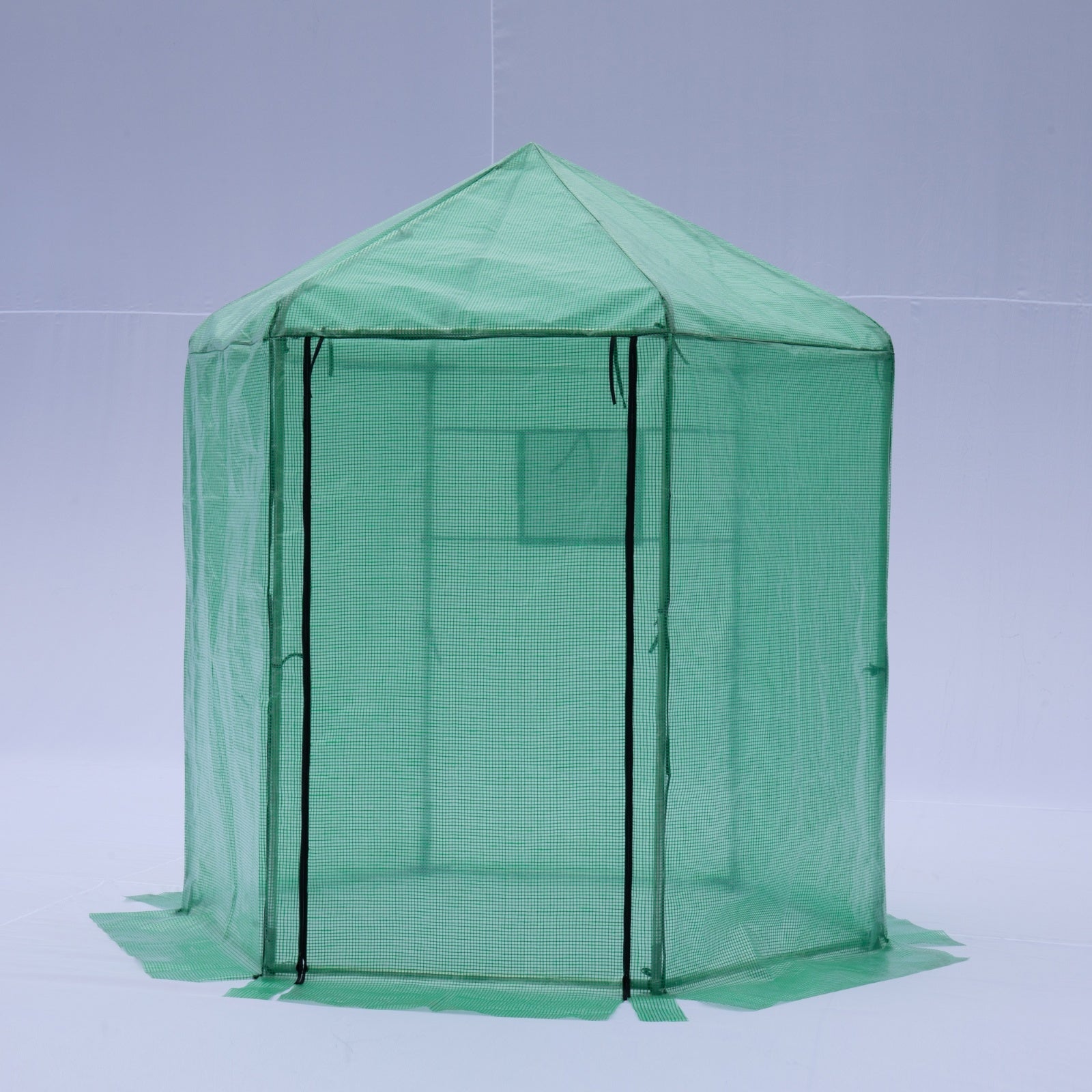 Walk-in Greenhouse Hexagonal Upgrade Reinforced Frame Heavy Duty Plastic Greenhouse Ohberri