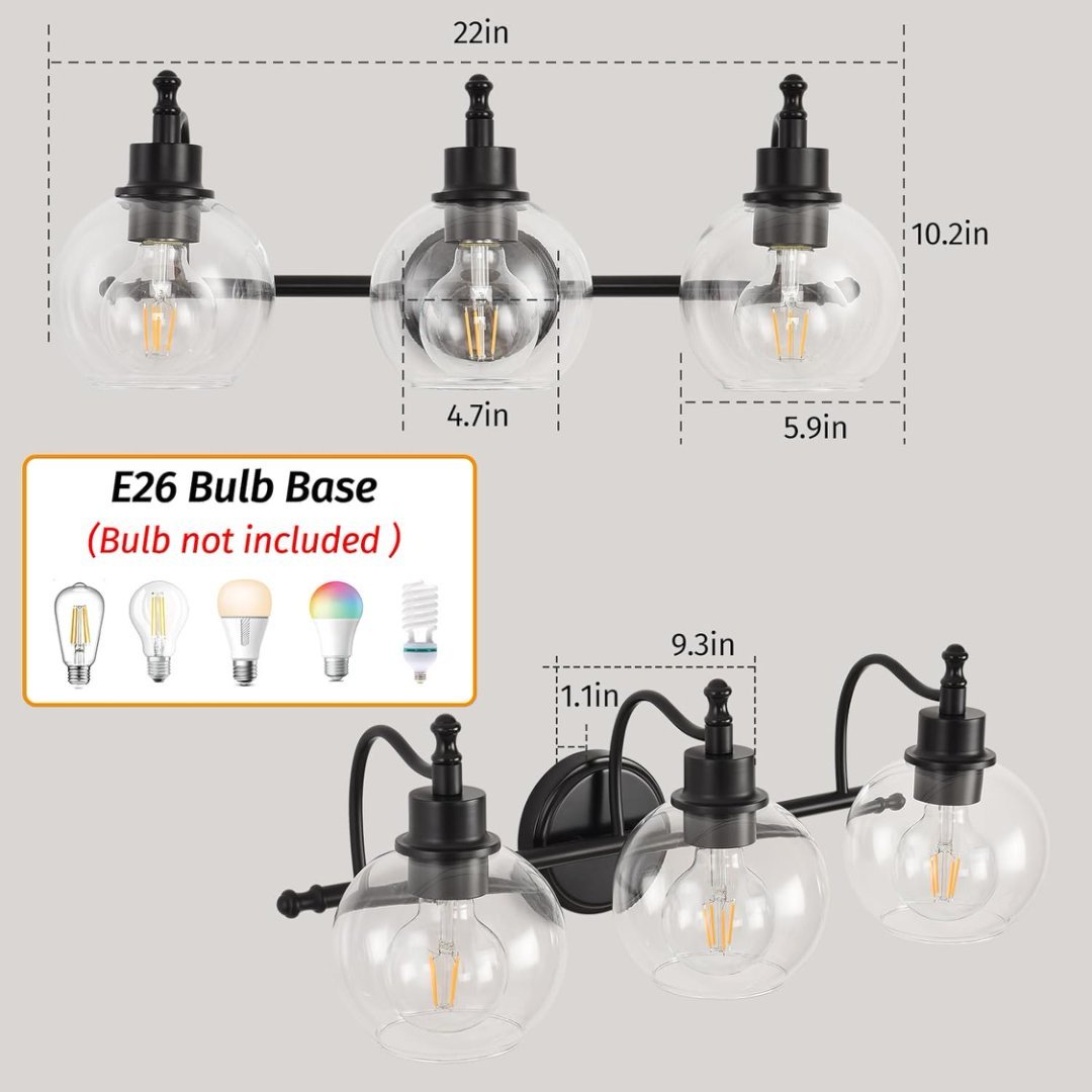 3 Lights Bathroom Vanity 22 Inch Bathroom Fixture My Store