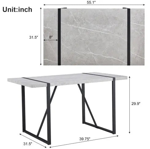 Modern Rectangular Dinner Table My Store