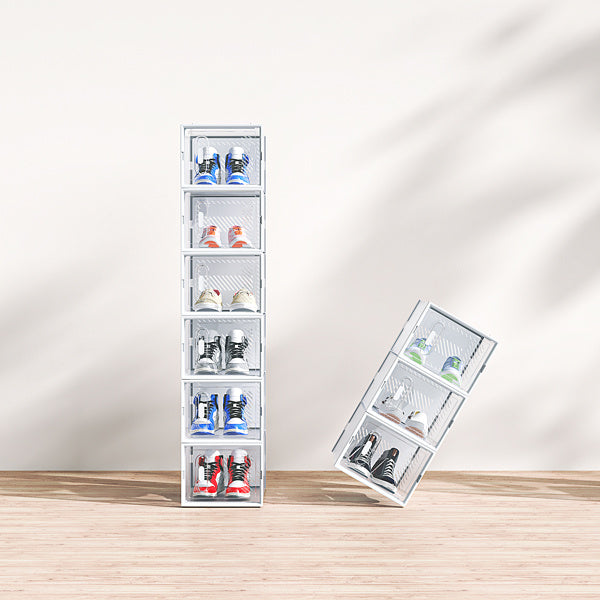 White Medium Size 12PCS Shoe Box Plastic Mesh Inkedjoy