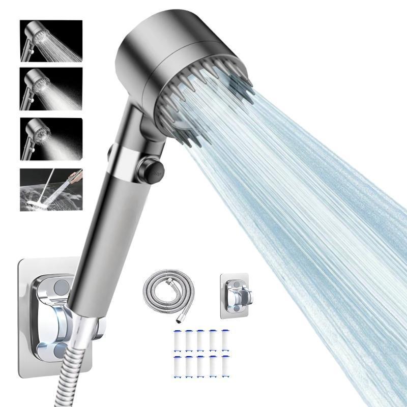 Shower Head Set With Massage Heads, Multiple Filters And Mode-Switching Function For Various Watering Modes Inkedjoy