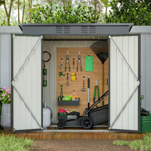 6 X 4 Ft Outdoor Storage Shed- Black Inkedjoy