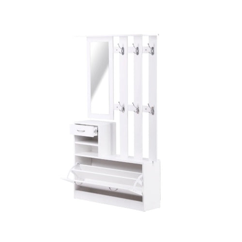 Combination Model Gate Cabinet With Shoe CabinetHang Shelf Mirror Inkedjoy