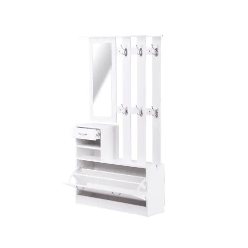 Combination Model Gate Cabinet With Shoe CabinetHang Shelf Mirror Inkedjoy