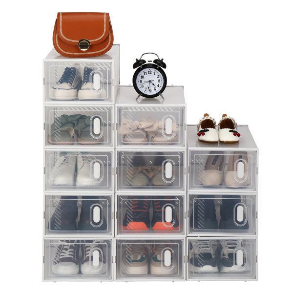 12pcs White Shoe Box Plastic Inkedjoy