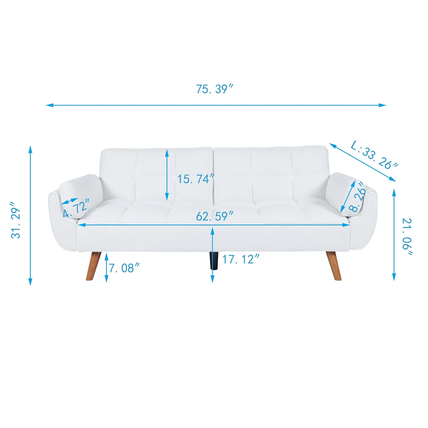 Sofa Bed-White My Store