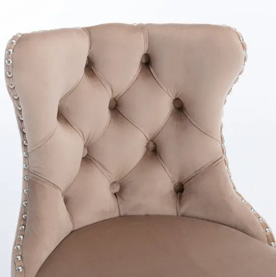 2-piece Set Of Rotating Velvet Bar Stools My Store