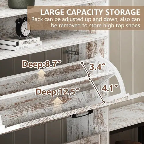 Shoe Cabinet Rack- White My Store
