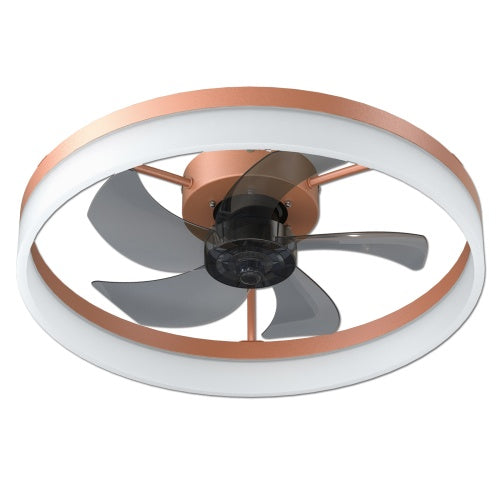 Ceiling Fan With Light Dimmable LED Recessed Mount Slim Modern Ceiling Fan Inkedjoy