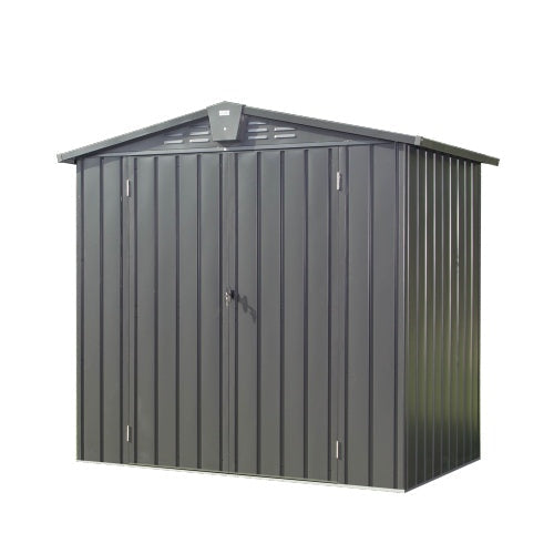 6.5x 4.2Metal Garden Shed- Dark Gray Inkedjoy