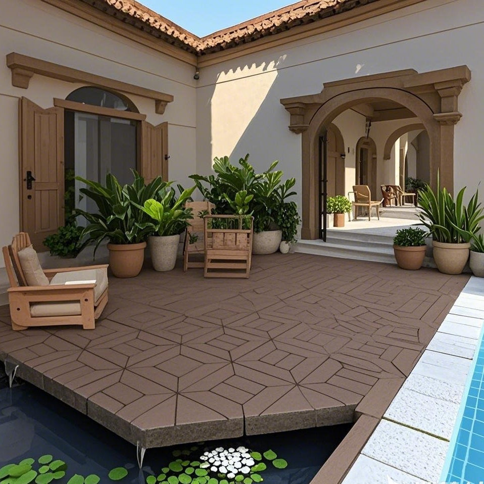 Waterproof, Wear-resistant, DIY Assembly, Garden, Courtyard, Balcony,plastic Flooring Inkedjoy
