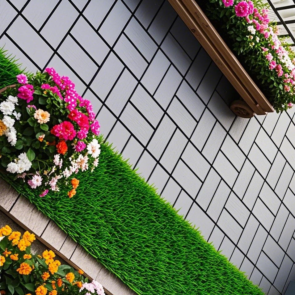 Waterproof, Wear-resistant, DIY Assembly, Garden, Courtyard, Balcony,plastic Flooring Inkedjoy