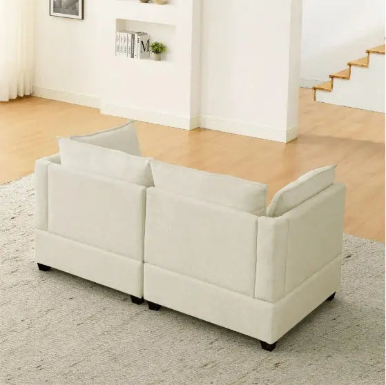 2-Piece Chenille Fabric Upholstered Living Room Furniture Set My Store