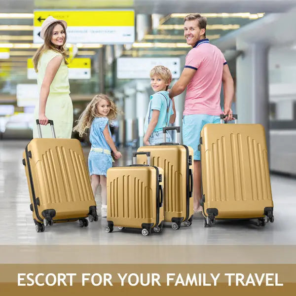 Vertical Striped Four In One Suitcase Inkedjoy