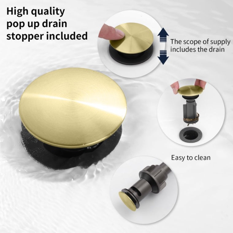 2-Handle 8 Inch Faucet -Gold My Store