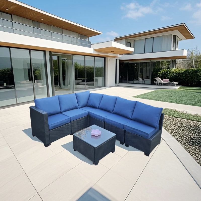 Outdoor Recreation, Courtyard Garden, Rattan Table And Chair Combination Inkedjoy