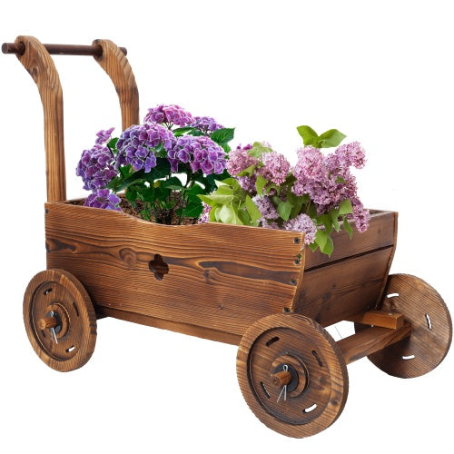 Wooden Wagon Planter Inkedjoy