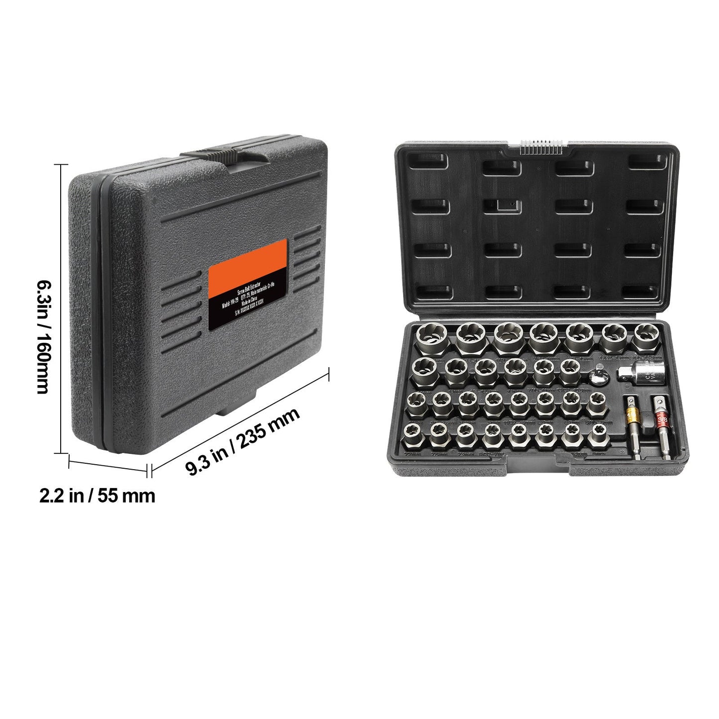 Bolt Extractor Set, 29-Piece Bolt And Nut Remover Set Inkedjoy