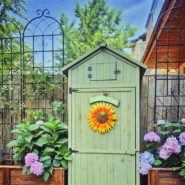 Metal Garden Trellis , Suitable For Climbing Plants, Outdoor Flower Stand - Black Inkedjoy